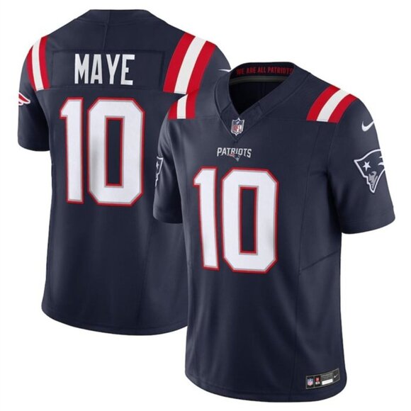 Mens Youths Choose Drake Maye Navy Vapor Stitched Jersey